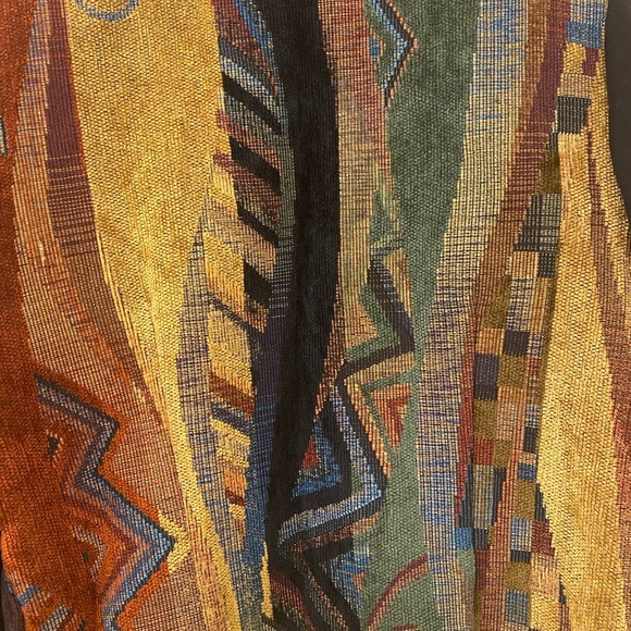 Duo Designs Vintage Southwestern Faux Suede Tapestry Jacket Size Medium Aztec - Picture 8 of 8